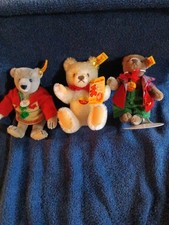 Vintage Steiff - 3 Small Teddy Baer. Includes 1 Richard Steiff Teddy.