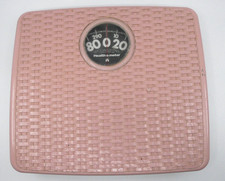 VTG 70s 80s Health-O-Meter Continental Pink Woven Bathroom Scale