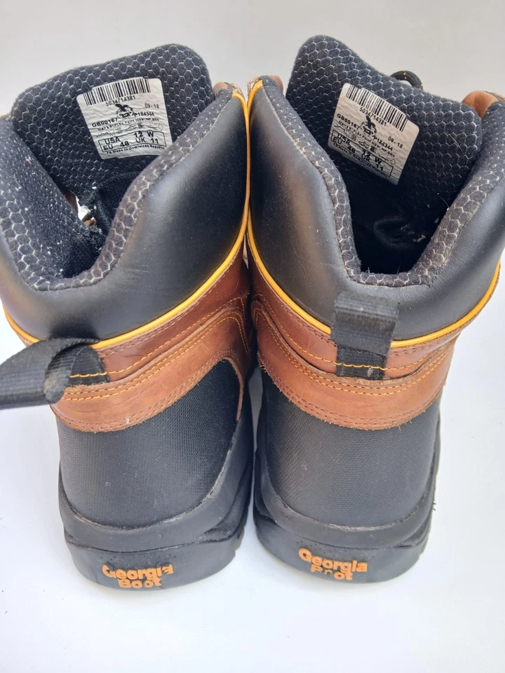 Georgia Boot Para Hombre Talla 12W Cuero Botas de Trabajo Senderismo Caza Bota Foto 4 de 4