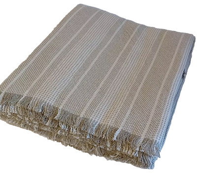 Annie Selke San Clemente Natural Matelasse Coverlet, Queen 92'' X 94'', New
