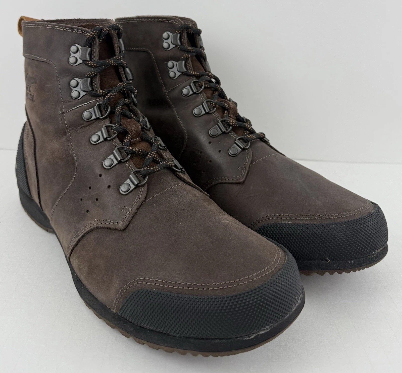 Sorel Ankeny Men's Size 13 Brown Leather Black Outdoor Hiking Boots NM2100-256