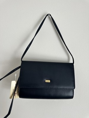 Buxton Style Sac Leather Wallet Crossbody Mini Bag Y2K Navy NWT