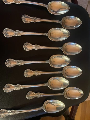 Towle Old Master Sterling Silver Teaspoon - 6"  - Lot Of 8 Teaspoons