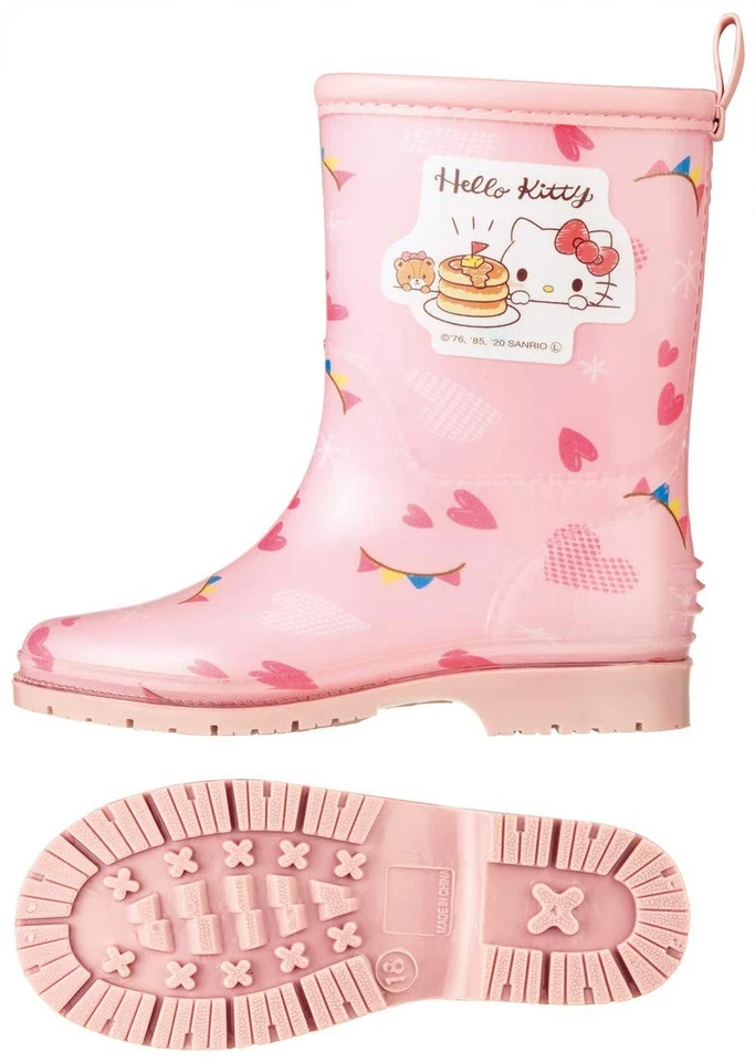 Skater Rain Boots for Kids, Hello Kitty and Sanrio Design with Reflective Tape, - Image 2 of 4