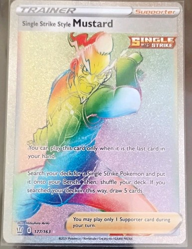 Single Strike Style Mustard 177/163 Battle Styles - Secret Rare Holo