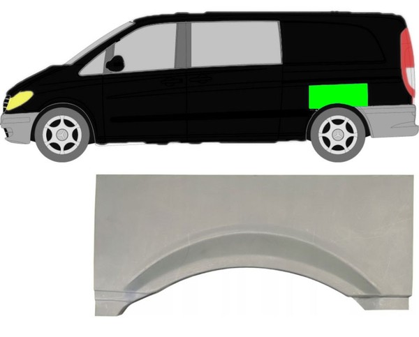 KotflüGel FüR Mercedes Vito W639 2003 – 2014 Hinten Links-image