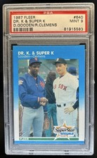 1987 Fleer Dwight Gooden Roger Clemens Dr K & Super K #640 PSA 9