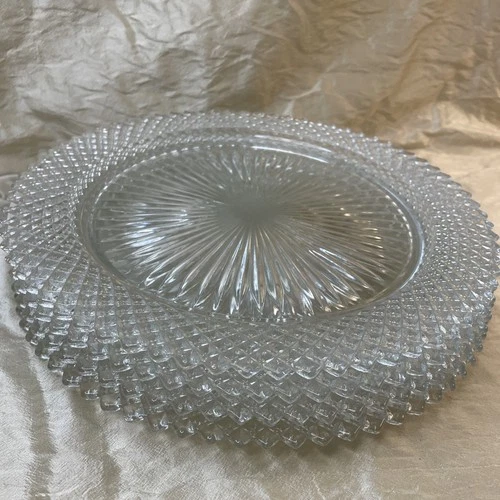 4 Anchor Hocking Miss America Clear Depression Glass 10.25” Dinner Plates