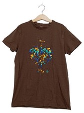 Engelbert Strauss T-Shirt Kinder Gr. 146/152 Braun Straußen-Print