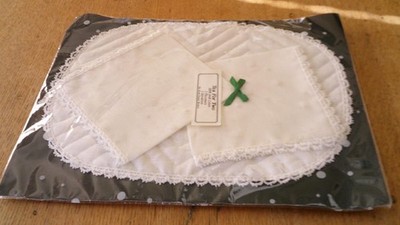 PAAR VINTAGE IRISCHE LEINEN PLATZSETS & SERVIETTEN