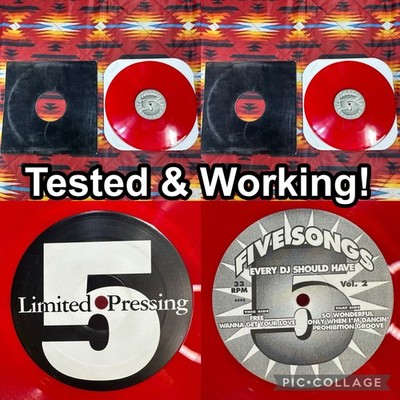 Five Songs Every DJ Should Have Vol. 2 12'' Red Vinyl 33 RPM TESTED