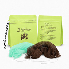 African Net Sponge, Exfoliating Bath Loofah, 2 Pack, Stretchable Washcloth