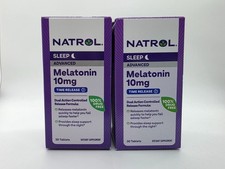 PACK of 2 - NEW Natrol Melatonin Advanced Sleep Tablets, 10mg 30 Count
