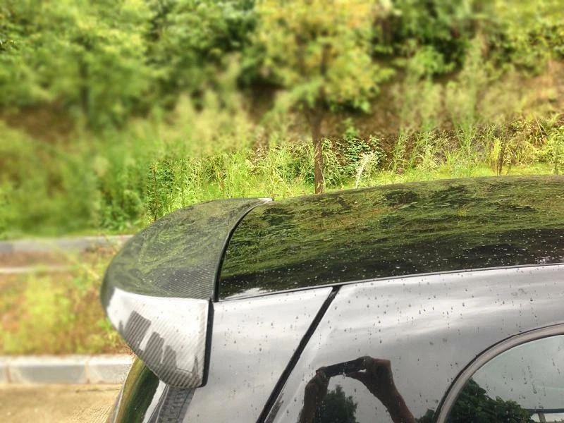 Alerón de techo trasero de carbono real para Benz Smart Fortwo 2008-2013 ala de ventana superior EE. UU. Foto 4 de 4