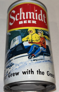 Vintage Schmidt Beer Snowmobile Graphic Can