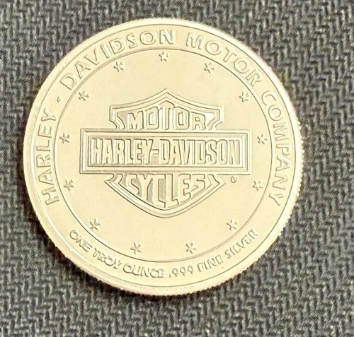 1993 Harley-Davidson 90th Reunion PROOF 1 Troy Oz. .999 Silver Round