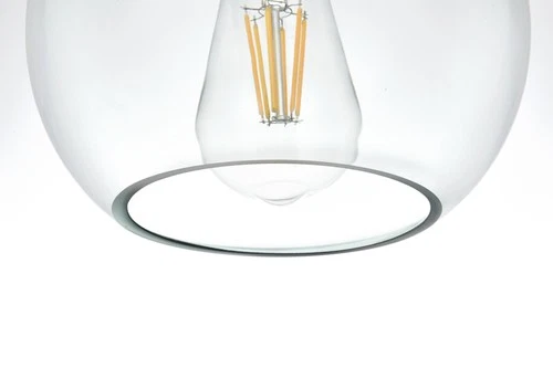 Elegant Lighting LD2204 Baxter 8"W Semi-flush Globe Ceiling - Black - Picture 7 of 12