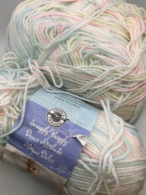 Loops & Threads Snuggly Wuggly Baby Yarn Color Baby Pastel 2 Skeins Blanket Yarn
