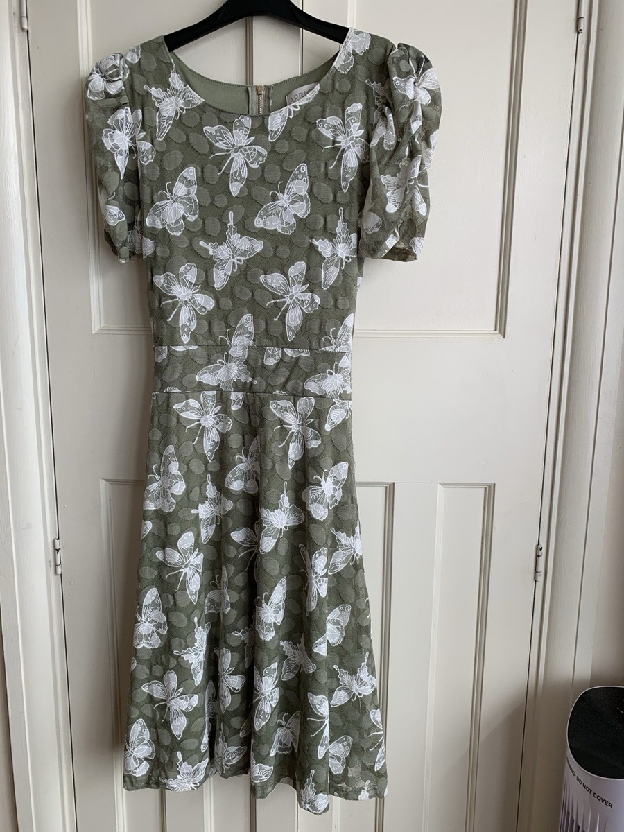 Apricot Dress In Soft Green With Embroidery Butterfly Design . | eBay UK Apricot Dress In Soft Green With Embroidery Butterfly Design . | eBay UK