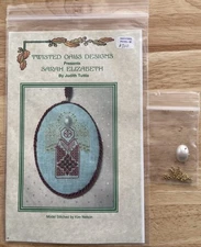 Twisted Oaks Designs Sarah Elizabeth Angel ornament cross stitch pattern & Beads