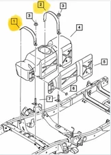 MOPAR Genuine Ram 1500 Fuel Tank Straps