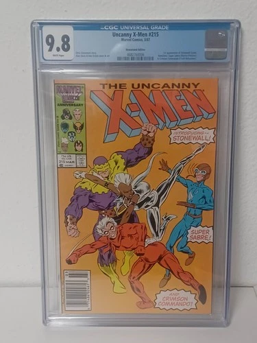 UNCANNY X-MEN #215 NEWSSTAND (Marvel Comics, 1987) CGC Graded 9.8 ~ WHITE Pages