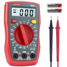 Digital Multimeter,DC AC Voltmeter,Ohm Volt Amp Meter,Measures Voltage,Curren...