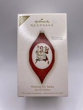 Hallmark Keepsake 2008 Waiting for Santa Norman Rockwell Limited Quantity- NEW