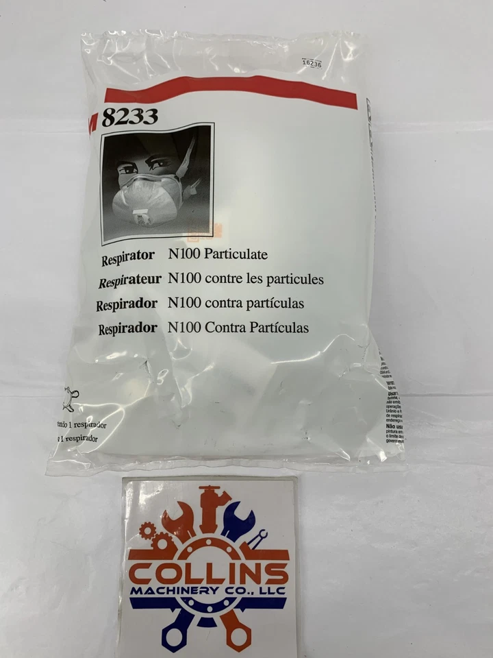 3M 8233 N100 Particulate Respirator for Elite Industrial-Grade Protection 2/Lot - Image 1 of 3