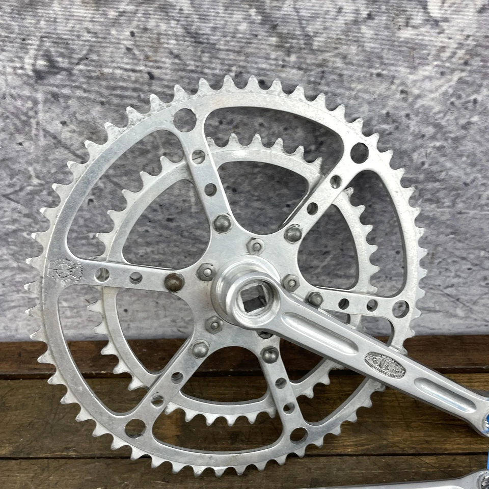 Vintage Stronglight Crankset 170 mm 50.4 TA Chainring 9/16 Made in France Crank - Image 2 of 4