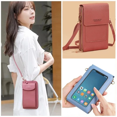 Touch Screen For Cell Phone iPhone 17/16 Crossbody Shoulder Bag Women Wallet US