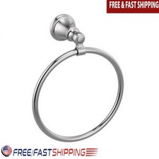 Woodhurst Bath Towel Ring Wall Mounted Polished Chrome Finish Bathroom Accessory