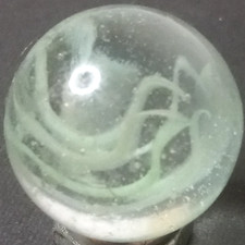 Vintage Vitro Horseshoe Caged Cat s Eye Shooter Marble .87 NEAR MINT 925.060