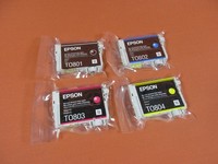 Original Epson T0801-T0804 Bk,C,M,Y Ovp,Tintenpatrone,Epson Ink Cartridge