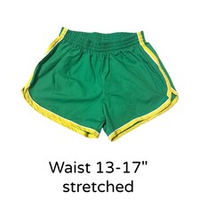 Vtg Green Yellow Trim aDolphin Hen Running Shorts L 70's Retro Athletic Gym NOS