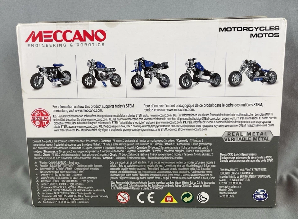 Meccano 17202 Motorcycles Engineering & Robotics 5 in 1  New Sealed - Image 2 of 4