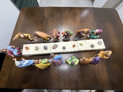 Franklin Mint 1989 Porcelain Last Supper by Gianni Benvenuti 13 Pieces READ DESC