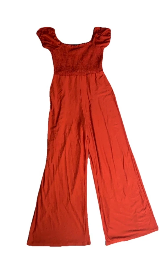 Mono mameluco Derek Heart naranja a rayas sin mangas para mujer M Foto 2 de 4