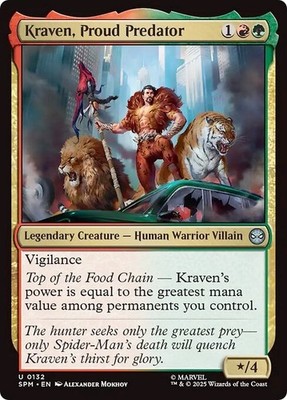 KRAVEN, PROUD PREDATOR x4 mtg NM-M Marvel's Spider-Man 4 Unc