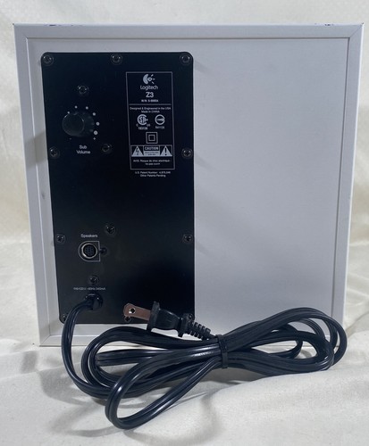 Logitech Z3 White Finish Desktop Subwoofer ONLY Model S-0085A TESTED - 第 4/8 張圖片