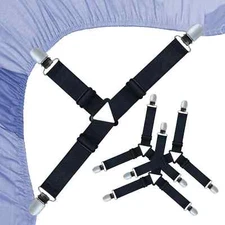 Bed Sheet Straps, Elastic Fitted Sheet Clips Keeping Sheets Place, Sheet Holders