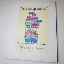 it's a small world Poster Authentic Disney Euro Disneyland Paris Fantasyland