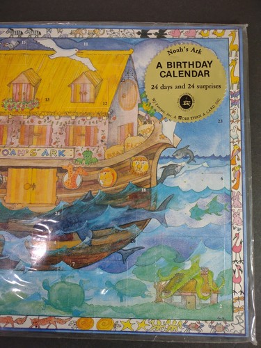 Vtg 1990 Noah's Ark "A Birthday Calendar" More Than A Card - WJ Fantasy B3 - Picture 5 of 9