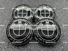 BMW Competition All Black Alloy 56mm 68mm Wheel Center Cap Hub Caps