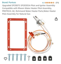 SP20075 Water Heater Pilot and Igniter Assembly Kit Fit for Rheem - Brand New!