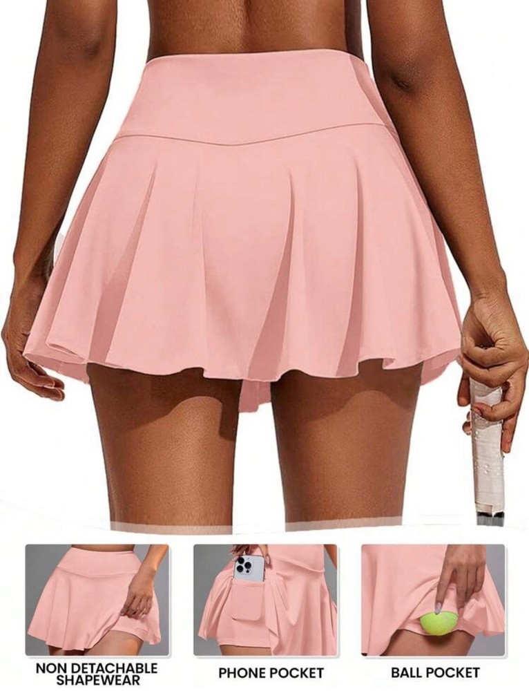 Women's Pink Tennis Skort with Pockets - Size Large