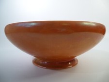 Vintage Victoria Czechoslovakia Lustre Ware Bowl 827 Orange 26cm Diameter