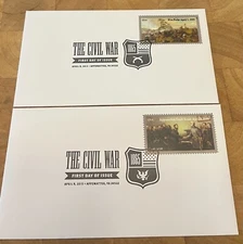 2 Commemorative Civil War Stamps First Day Of Issue -Forever Stamps