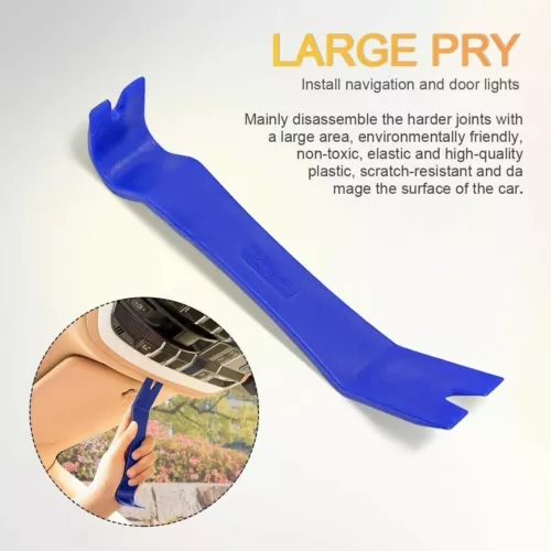 Plastic Trim Removal Pry Tool Set for Car Radio Panel Door Dash Clip Fasteners - Foto 8 di 15