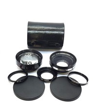 ZENITH Vintage Wide Angle  Telephoto Lenses  Caps 5 Adapter Rings  Case KIT 